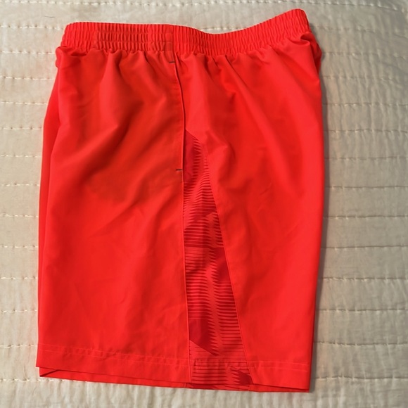 Under Armour 5in shorts. Size Large. Orange - Picture 3 of 4
